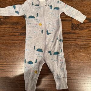 Hanna Andersson Loch Ness one piece pjs- size 50 (0-3 months)